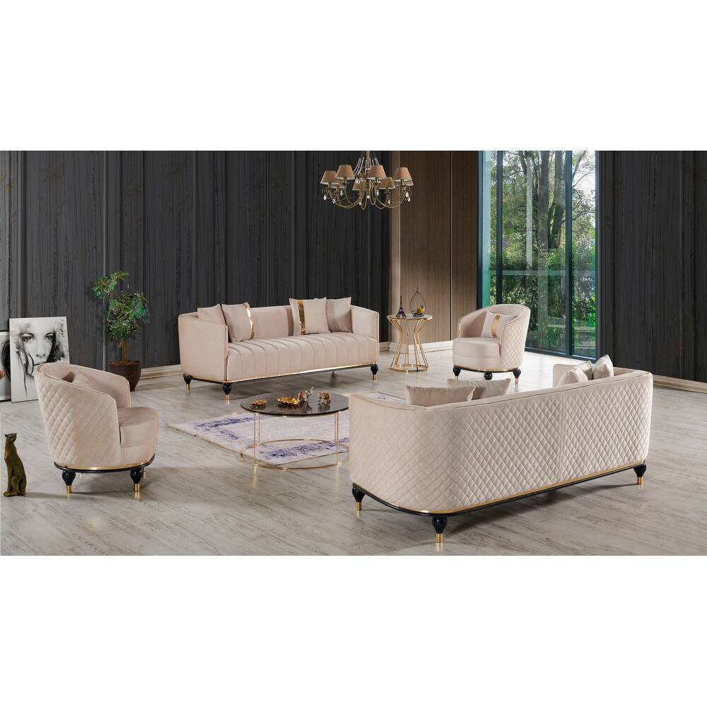 Mostar 4 Pieces Living Room Sets 2 Sofa 2 Chair
