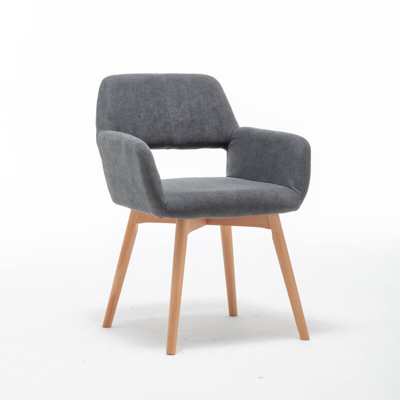 GTU Furniture 2pcs Modern Velvet Wood Leg Arm Accent Chair for Bedroom Living room set