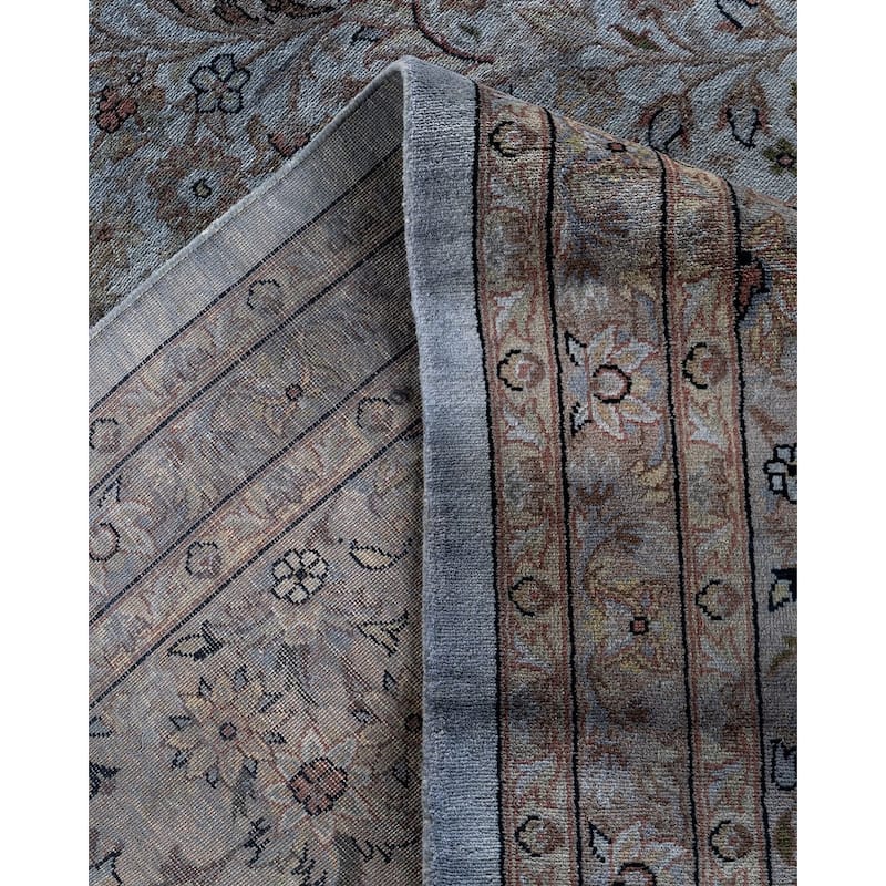 Overdyed, One-of-a-Kind Hand-Knotted Area Rug - Gray - 12' 0" x 17' 10"