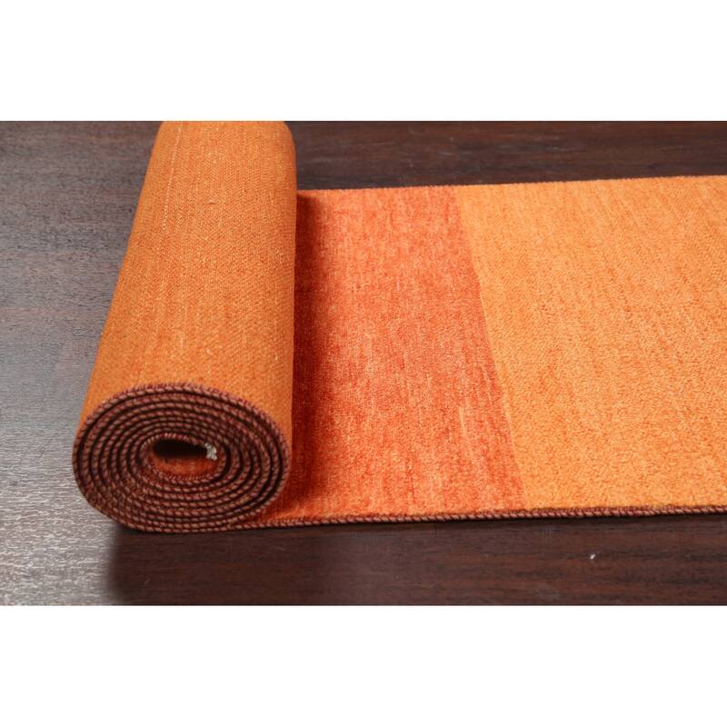 Modern Oriental Gabbeh Kashkoli Long Runner Rug Wool Handmade - 2'6" x 20'8"