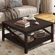 preview thumbnail 49 of 51, Moasis Farmhouse Coffee Table with Shelf, 2-Tier Center Table for Living Room