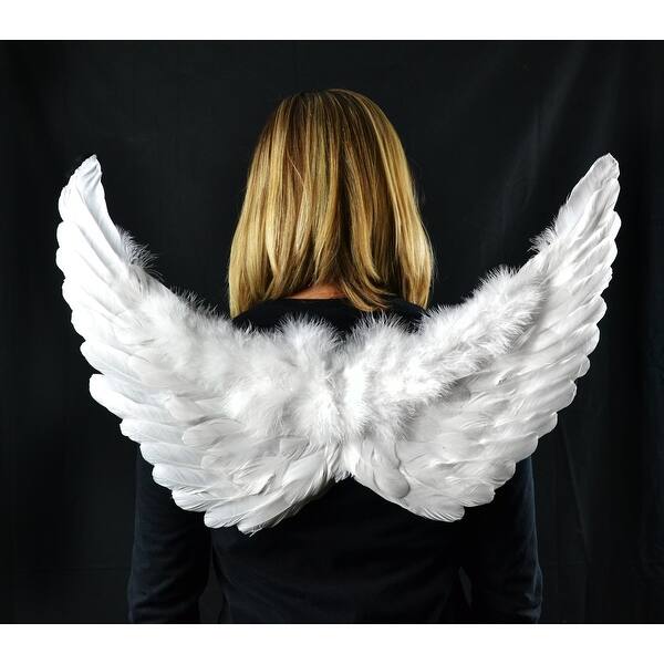 Shop 23 6 White Feather Adult Angel Wings Costume Accessory One Size Fits Most Overstock 22866389