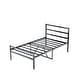 preview thumbnail 7 of 8, Twin Size Metal Platform Bed Frame with Wave-Style Headboard, Durable Quiet Support System