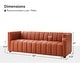 preview thumbnail 20 of 81, HULALA HOME Olinto Modern 83''W Genuine Leather Tufted Couch Sofa with Channel Back and Solid Wood Legs