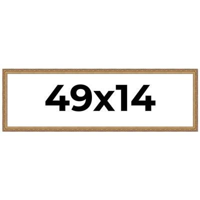 49x14 Frame Red Solid Wood Picture Frame Width 1.75 Inches | Interior Frame Depth 1 13/16 Inches