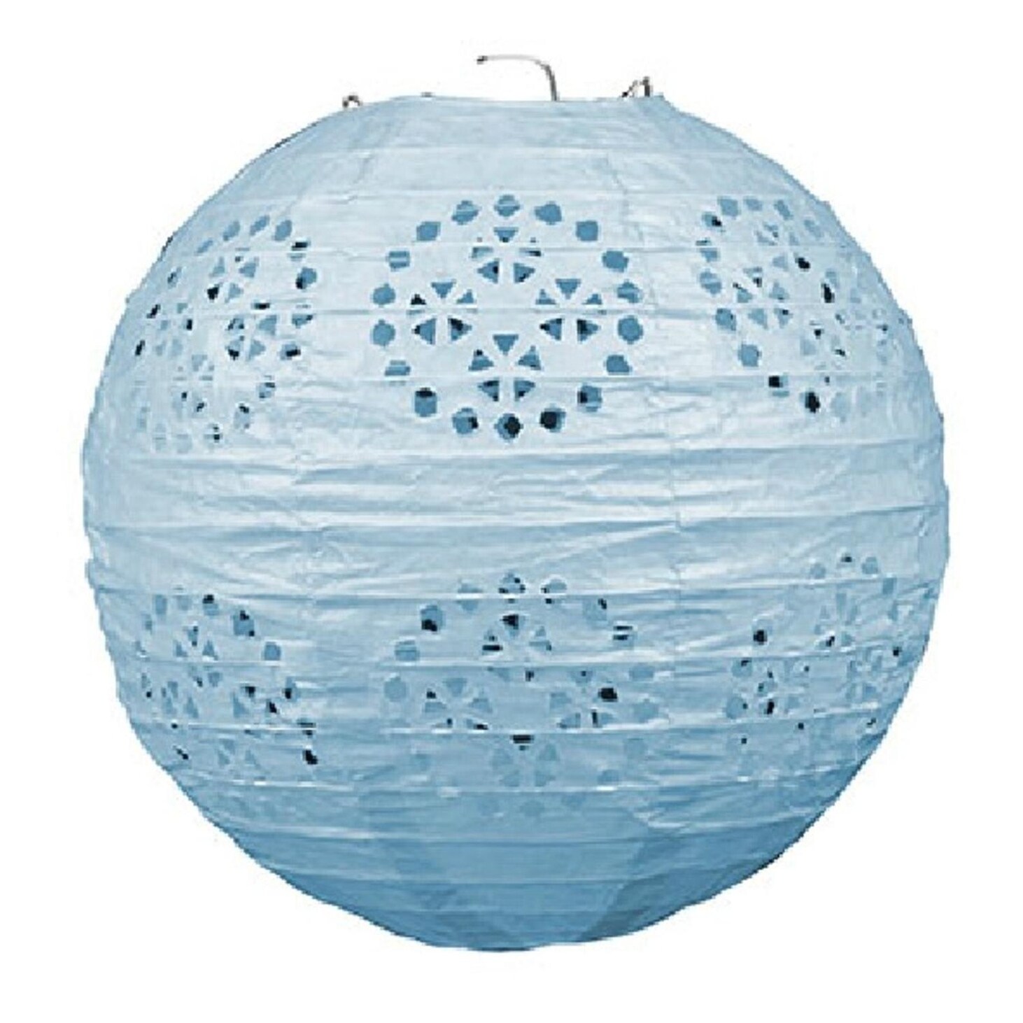 Shop Club Pack Of 18 Light Blue Lace Inspired Hanging Paper