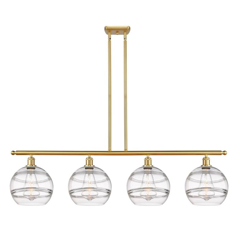 Innovations Lighting 516-4I-12-48 Rochester Linear Rochester 4 Light - Satin Gold / Clear