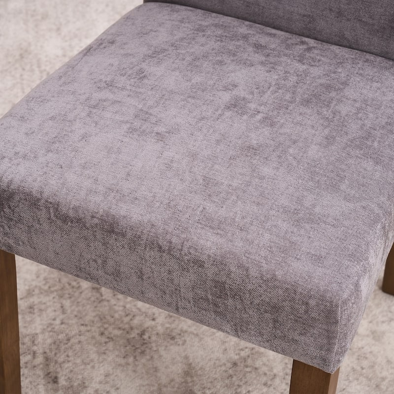 Boucle Fabric Upholstered Dining Chairs (Set of 2)