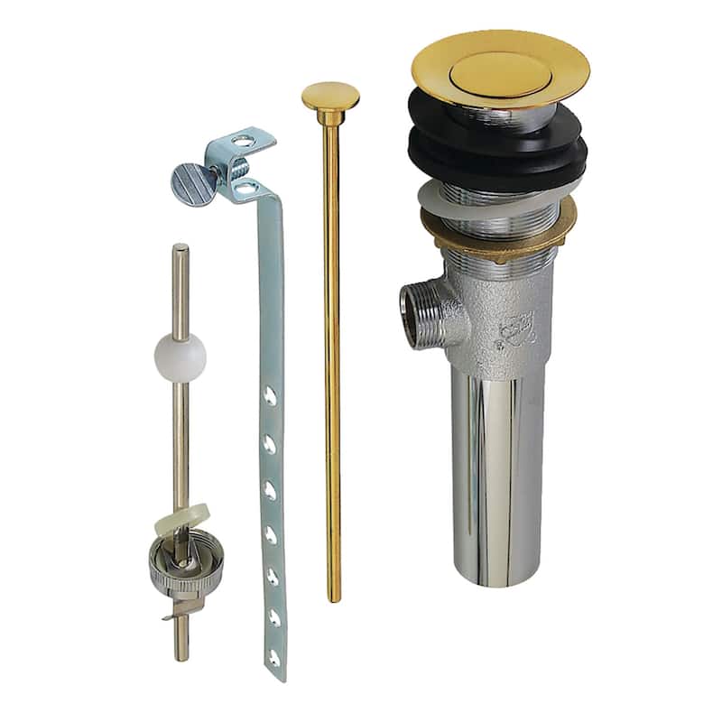 Columbia Brass Pop-Up Drain with Overflow - Brushed Brass