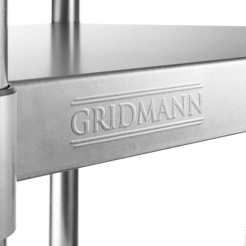 36 x 24in NSF Stainless Steel Prep Table with Backsplash