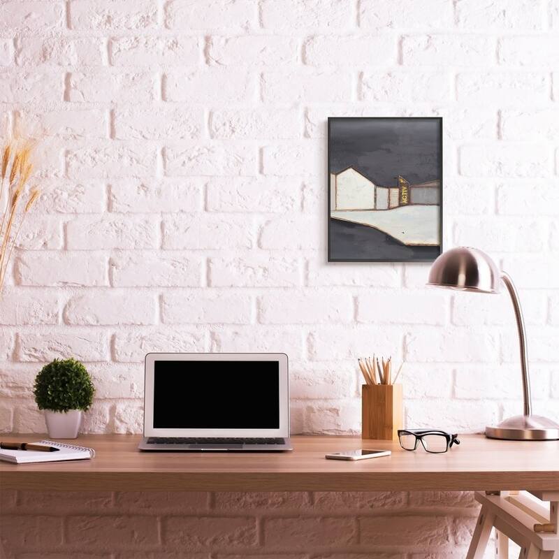 Stupell Abstract Geometric Shape Urban Architecture Landscape Framed Wall Art - Multi-Color