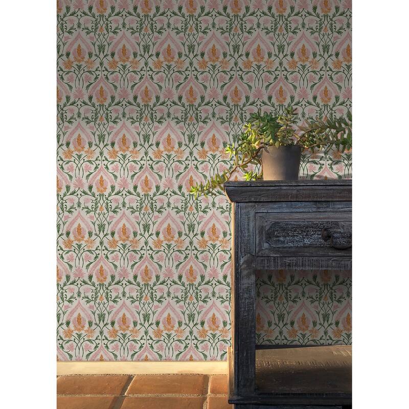 NuWallpaper Isle Pink Peel and Stick Wallpaper