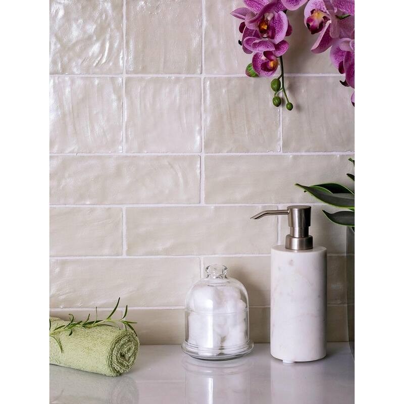 Apollo tile 2.5" x 8" Duchess Glossy Matte Light Tea Green Ceramic Tile (5.38 sq ft/case) - 38 Pack