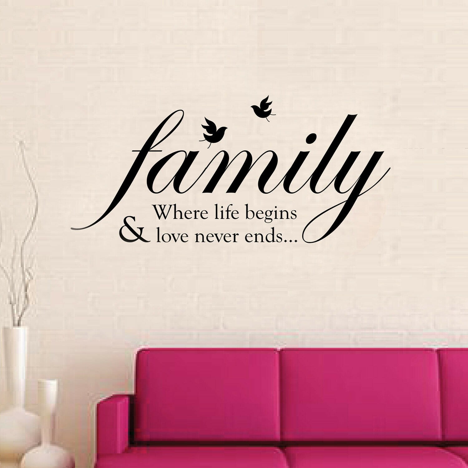 Shop Walplus Home Family Bird Quote Wall Sticker Home Decor Art Wall Decal Overstock 31770385
