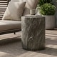 preview thumbnail 26 of 28, Furniture of America Karvyn Modern 14-inch Round Natural Stone Indoor Drum Side Table