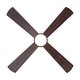 preview thumbnail 12 of 39, 52" Black/ Distressed Brass Smart Dimmable RGB Ceiling Fan with Remote and App Control