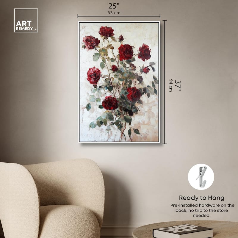 Velvet Vermilion I Canvas by Art Remedy