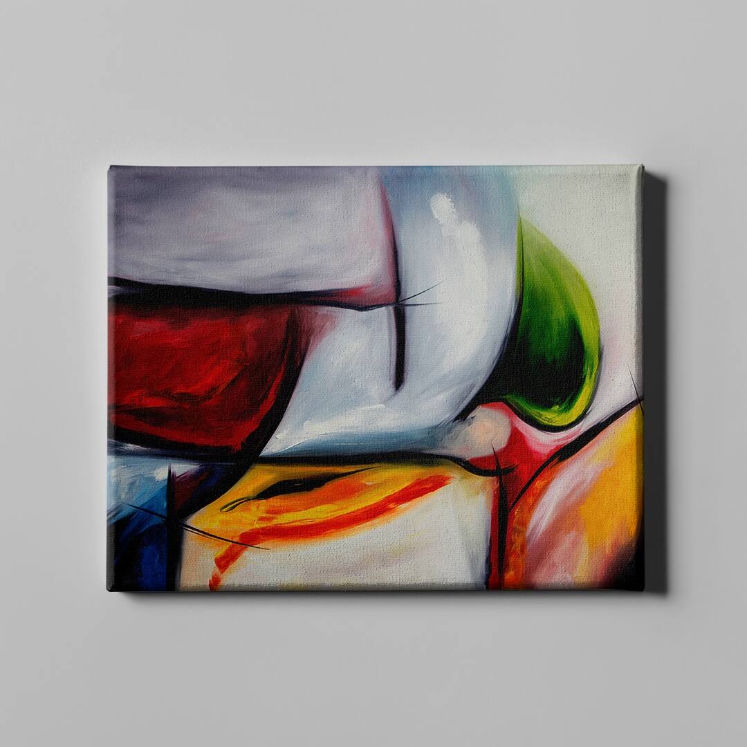 Soft Multi Colored Abstract Canvas Wall Art Bed Bath & Beyond 37094586