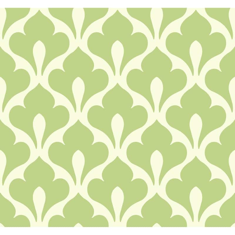 Seabrook Designs Grenada Fleur de Lis Unpasted Wallpaper