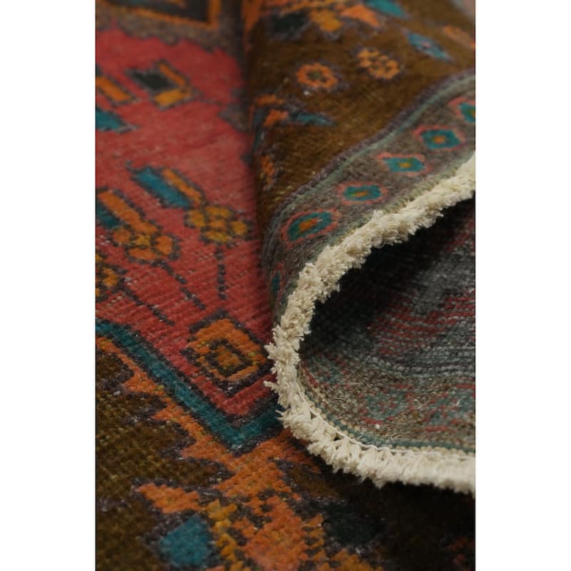 Hand Knotted Oriental 100% Wool Carpet Traditional Medallion Oranges & Rust Tabriz Area Rug - 4' 9'' X 3' 0''
