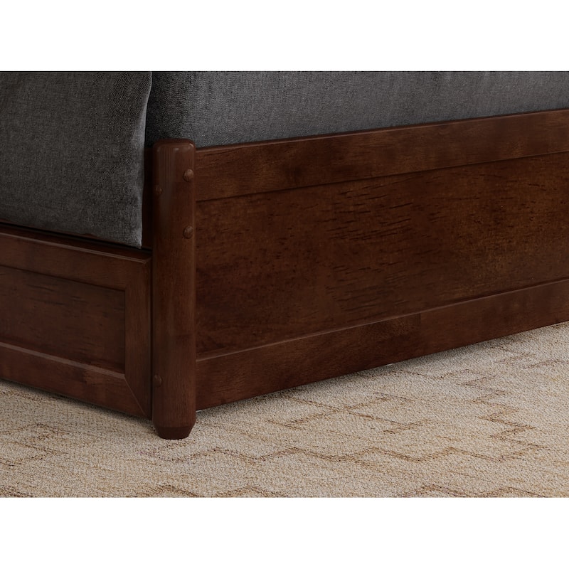 Clayton Platform Bed with Panel Footboard and Twin Trundle