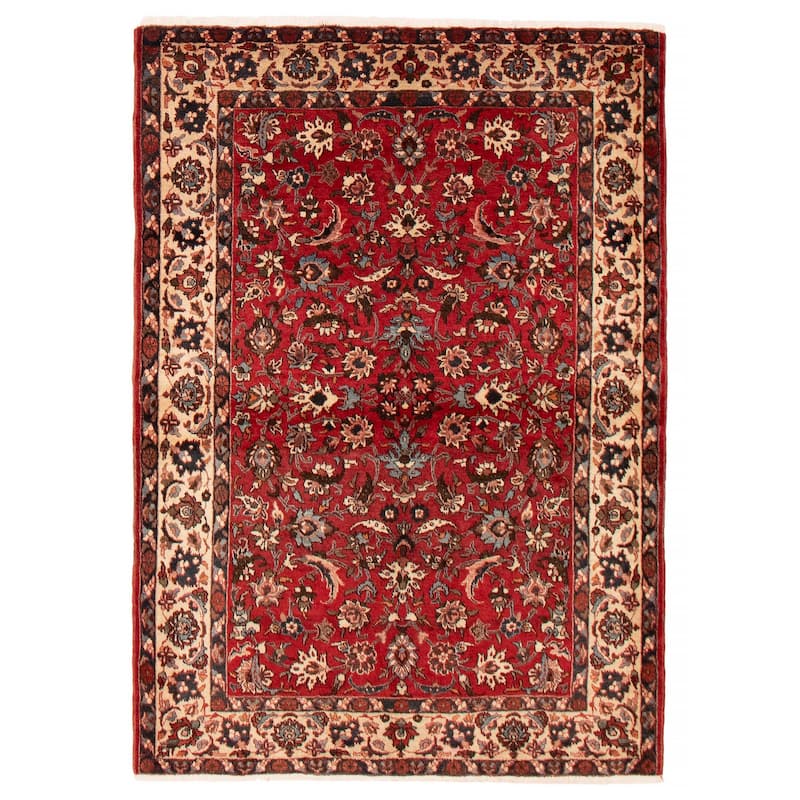 ECARPETGALLERY Hand-knotted Anatolian Vintage Red Wool Rug - 4'11 x 6'10 - Red - 4'11 x 6'10