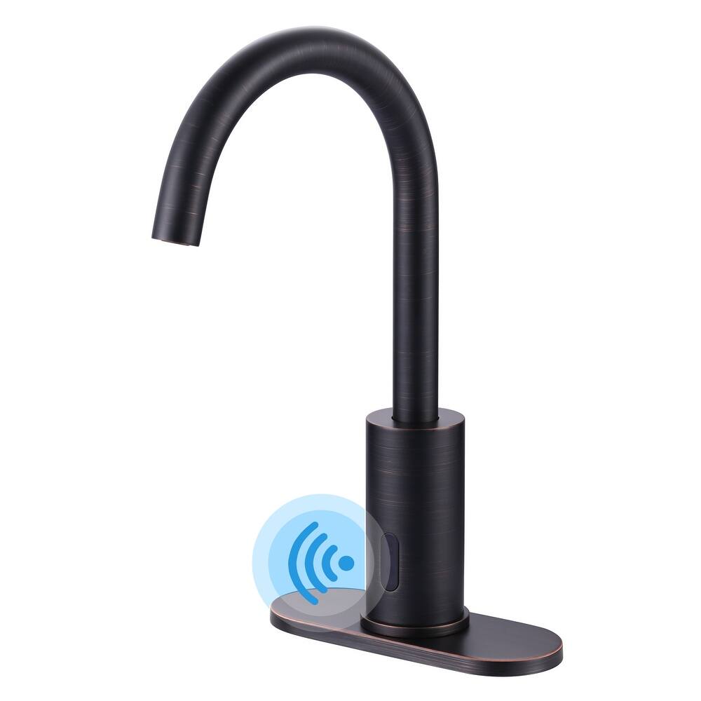 WOWOW Modern Touchless Smart Single Hole Bathroom Faucet