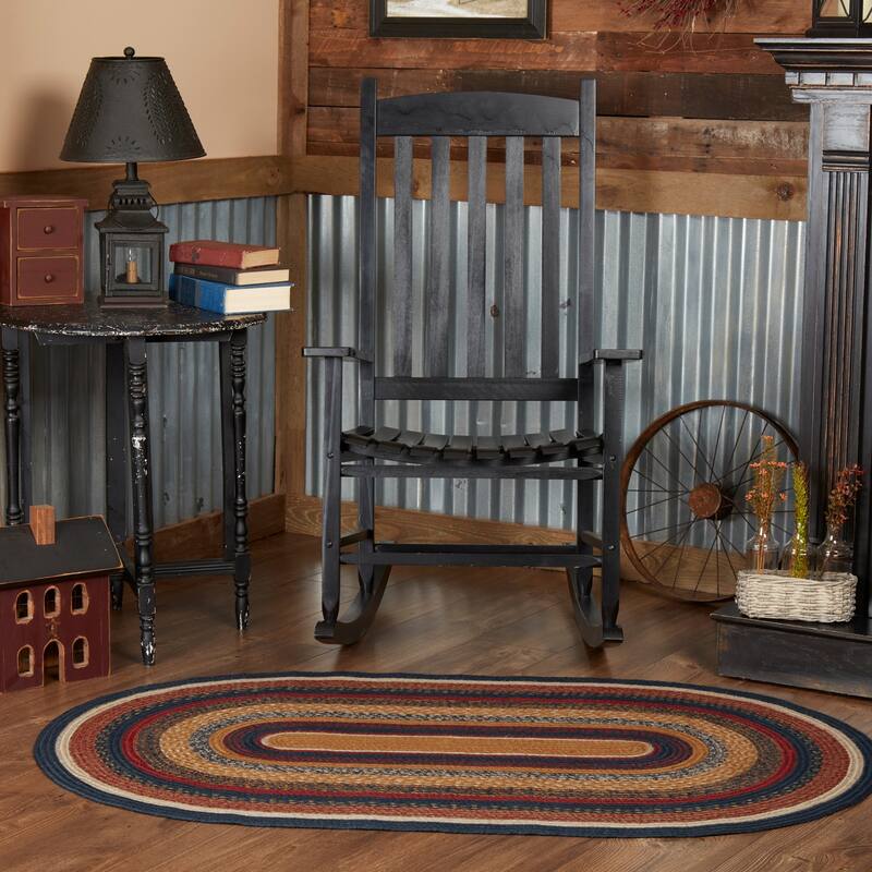 Stratton Jute Rug Oval w/ Pad 36x60 - 3' x 5' Oval - 3' x 5' Oval - Blue
