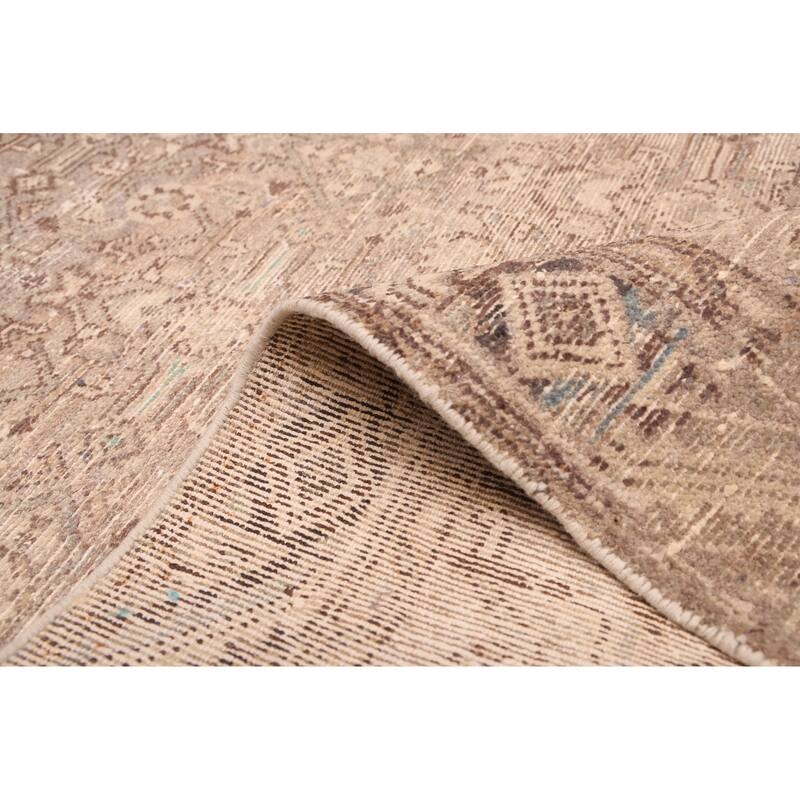 ECARPETGALLERY Hand-knotted Antalya Vintage Tan Wool Rug - 3'3 x 9'2