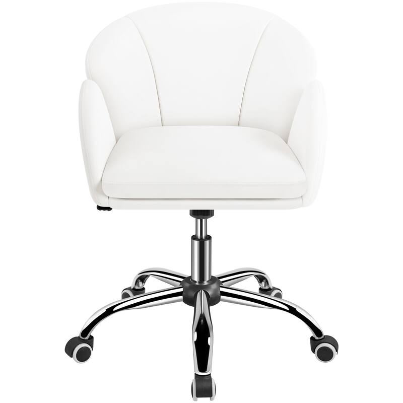 Yaheetech Modern Swivel Rolling Desk Chair Makeup Vanity Chair for Home Office