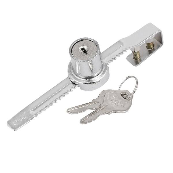 Shop Cabinet Showcase Sliding Glass Door Lock Locker Silver Tone