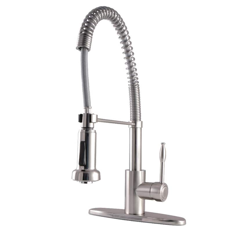 Kingston Brass Nustudio 1.8 GPM Standard Pre-Rinse Pull Down Kitchen - Brushed Nickel