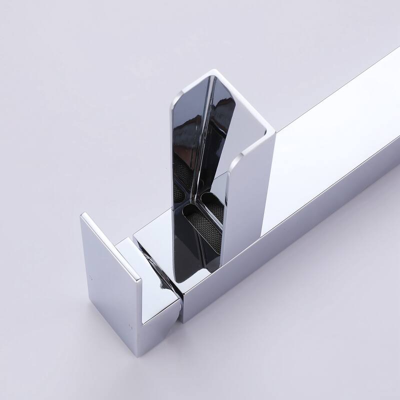 Single Handle Square Tall Waterfall Bathroom Sink Faucet