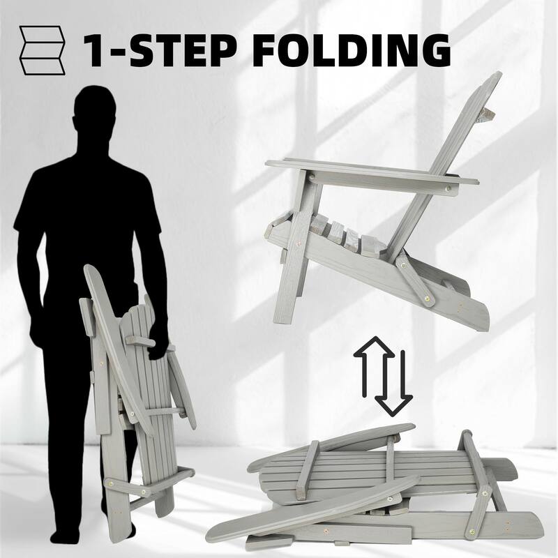 Wood Lounge Patio Chair Wooden Folding Embossed Adirondack Chair Set of 2 Solid Cedar Wood Lounge Patio Chair with Wood Grain