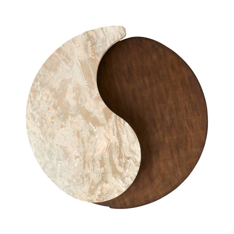 Magnussen Home Mcpherson Burnt Umber Round Cocktail Table with Casters - 40''W x 40''D x 17''H