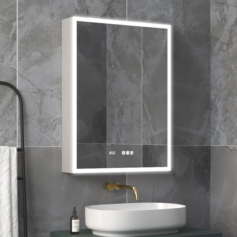 ExBrite Led Lighted Medicine Cabinet Recessed or Surface with Mirrors