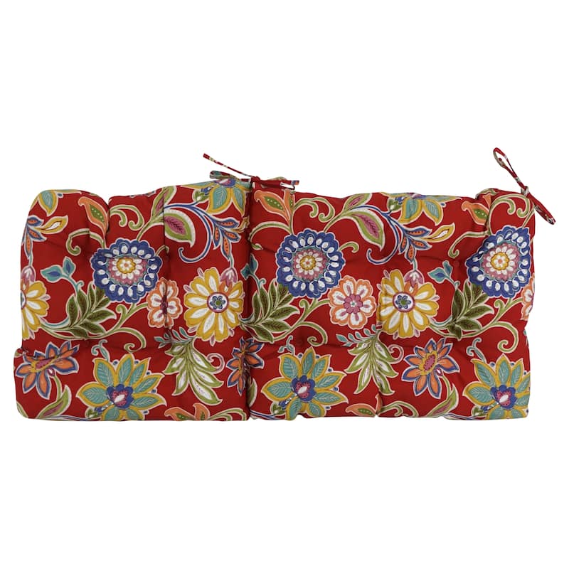 Multi-section Tufted Outdoor Seat/Back Chair Cushion (Multiple Sizes)