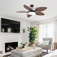 preview thumbnail 26 of 29, 52" Waterproof Indoor and Outdoor Ceiling Fans with Lights, APP and Remote Control, Dimmable Farmhouse Ceiling Fan - 52 Inches