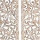 preview thumbnail 5 of 22, Brown Wooden Handmade Arched Floral Wall Decor with Intricate Carvings (Set of 2)