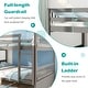 preview thumbnail 9 of 8, Costway Full over Full Bunk Bed Platform Wood Bed with Trundle &