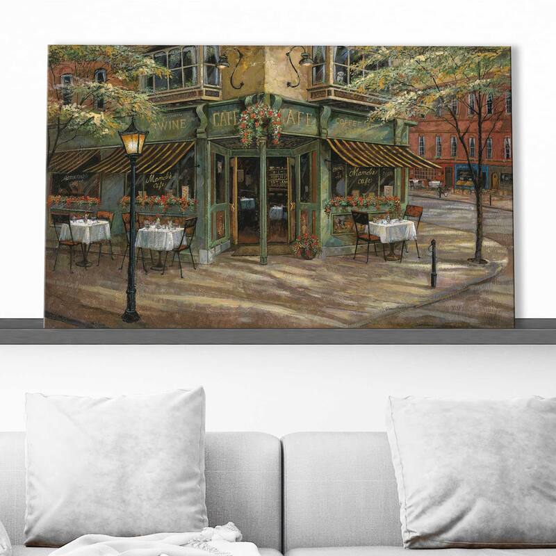 "Mandis Cafe" by Ruane Manning Print on Canvas