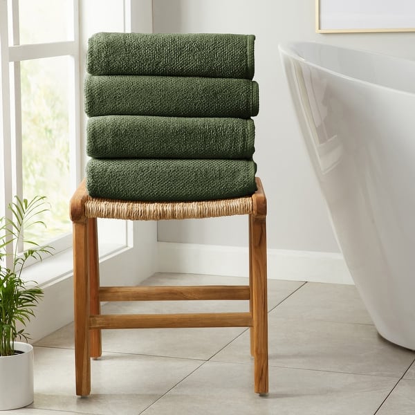 Bath Towels (Pack of 4) - Forest Green