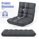 preview thumbnail 30 of 67, Costway Adjustable 14-Position Floor Chair Folding Lazy Gaming Sofa