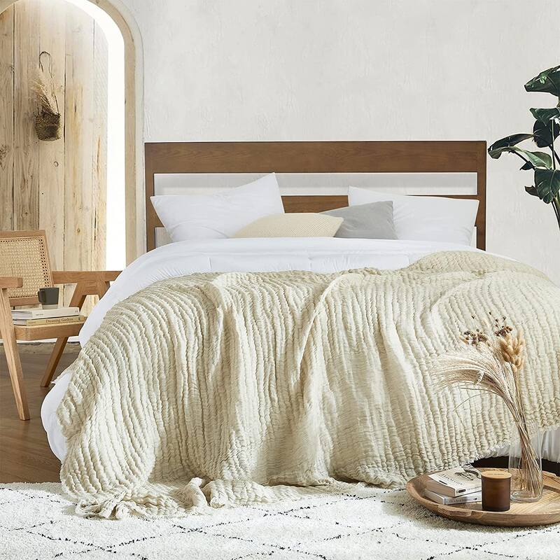 Terra é Pais - Linen Taupe Throw Blanket