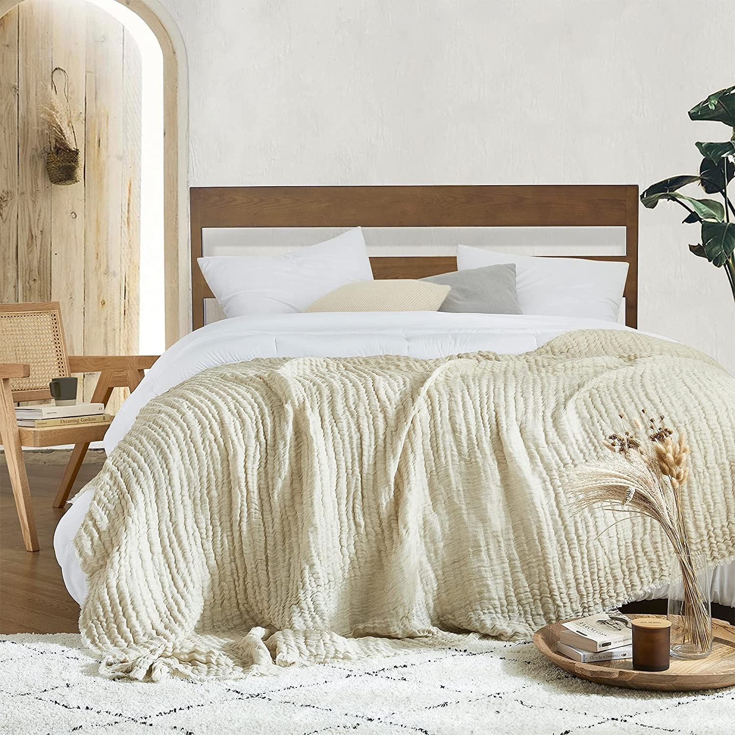 Terra é Pais - Linen Taupe Throw Blanket