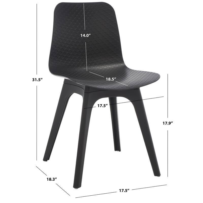 SAFAVIEH Couture Miseta Molded Plastic Dining Chair (Set of 2) - 18Wx18Dx32H