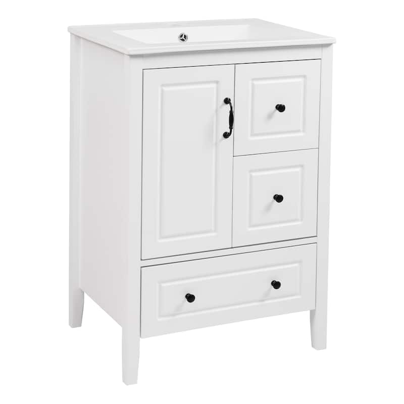 Christopher Knight Home - Luxford 24" Bathroom Vanity with Sink with 3 Soft-closing Drawers