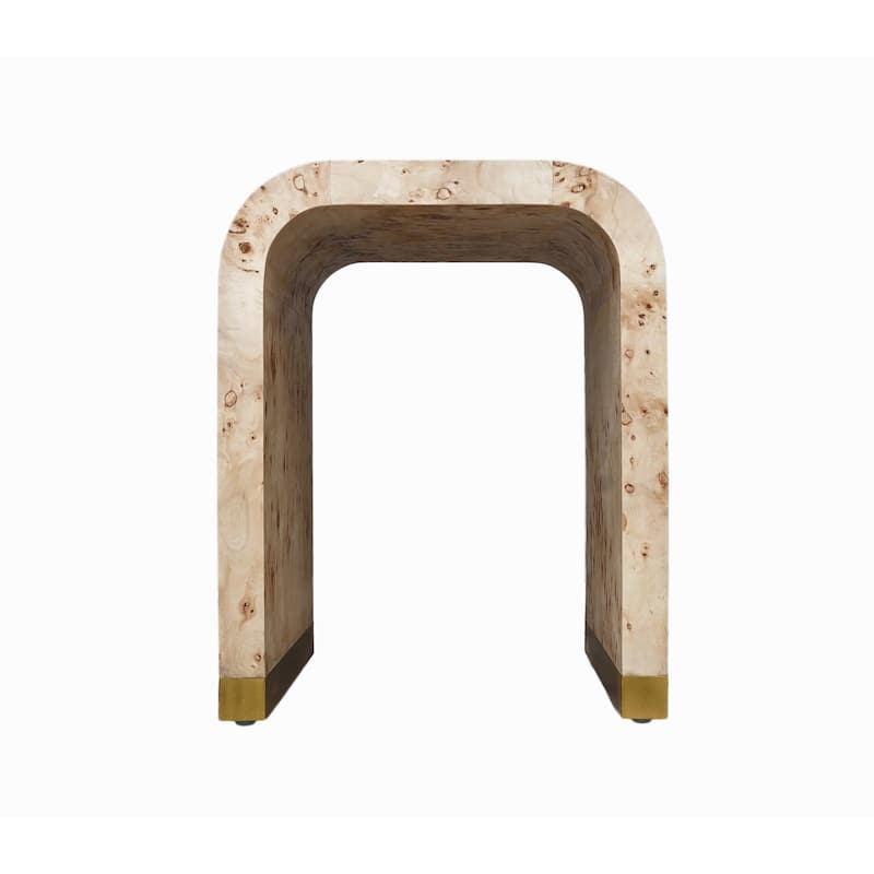 HomeRoots 25" Beige Solid and Manufactured Wood End Table - 18' X '25' X '20