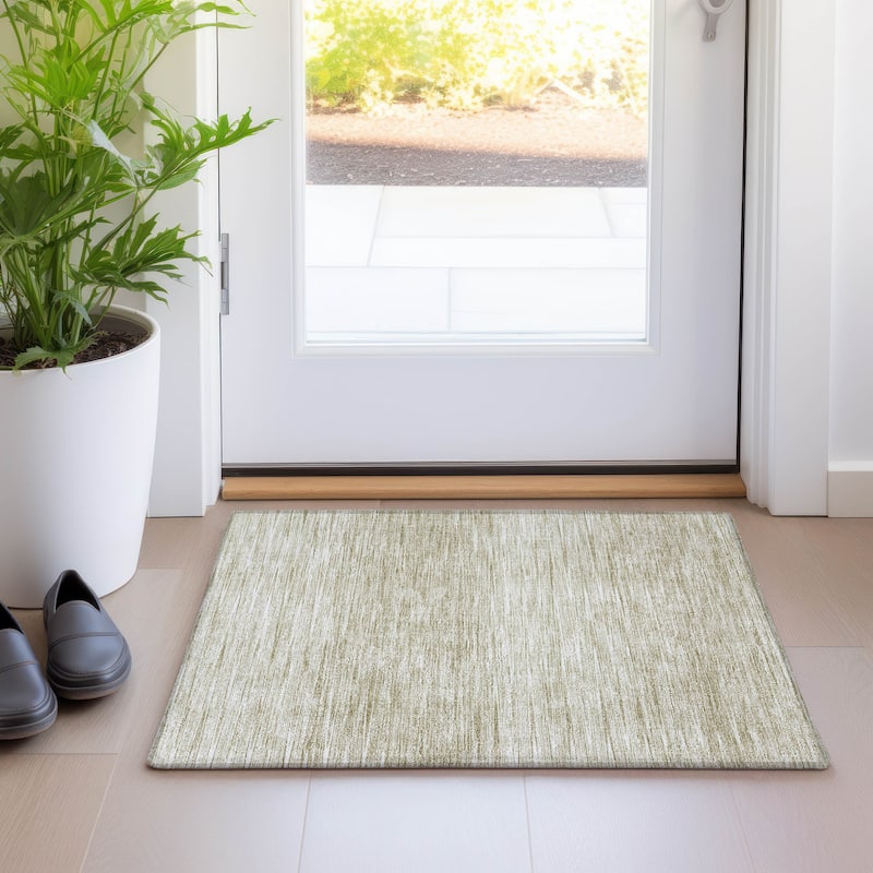 Machine Washable Indoor/ Outdoor Chantille Ombre Stripes Rug