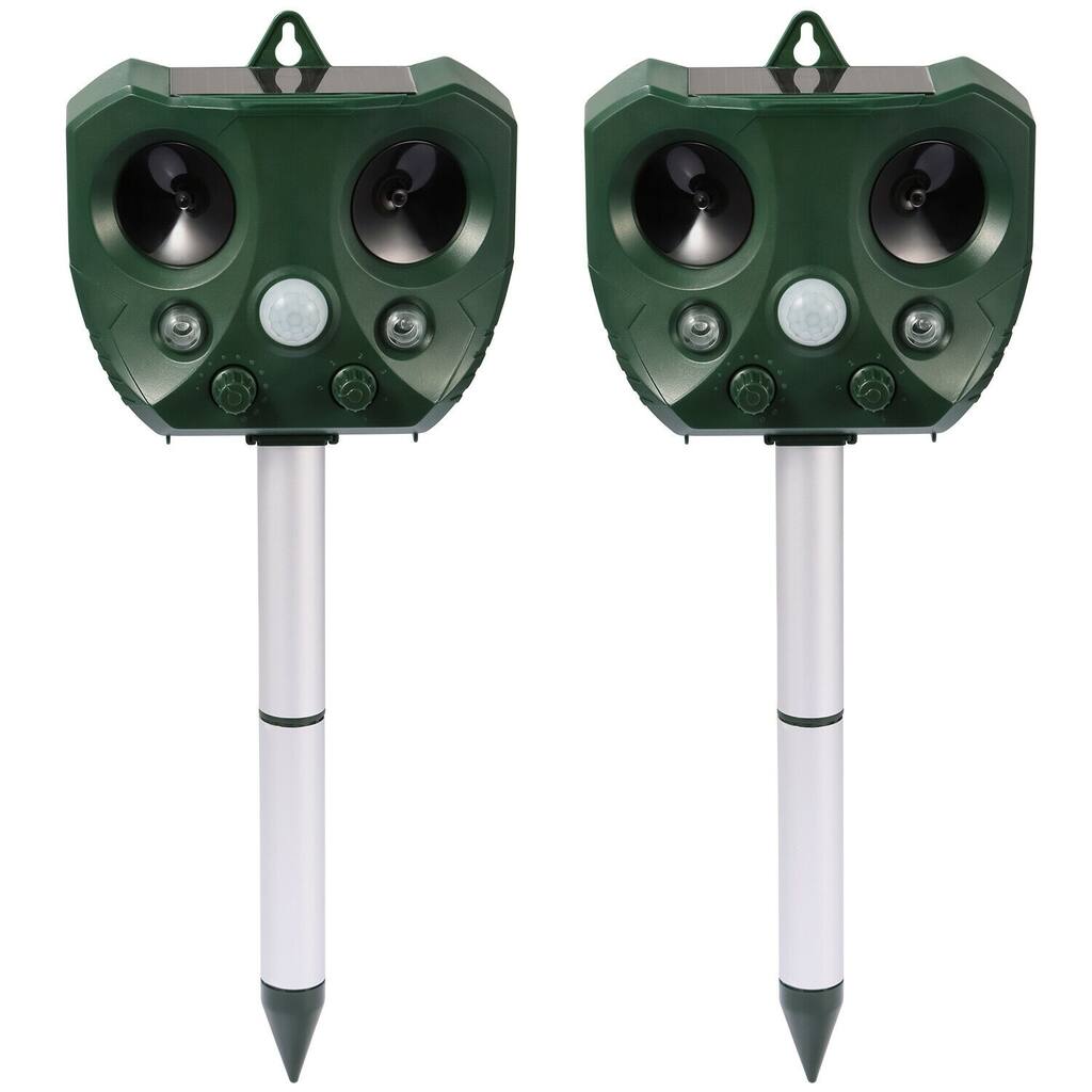 Solar Ultrasonic Animal Repeller with Motion Sensor